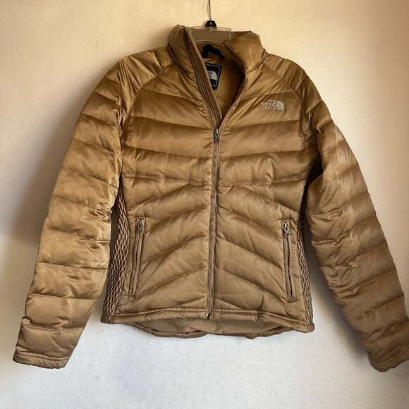 The North Face Jackets & Blazers - North Face Jacket Women M Puffer 550 Gold faux fur lined goose down‎ filled